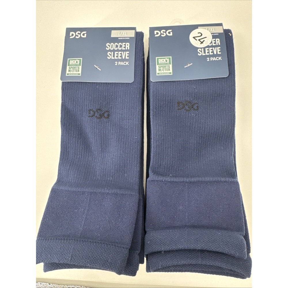 DSG DSGSCRSLV01 Navy Soccer Sleeve Sz L/XL  - 2 Packs NEW